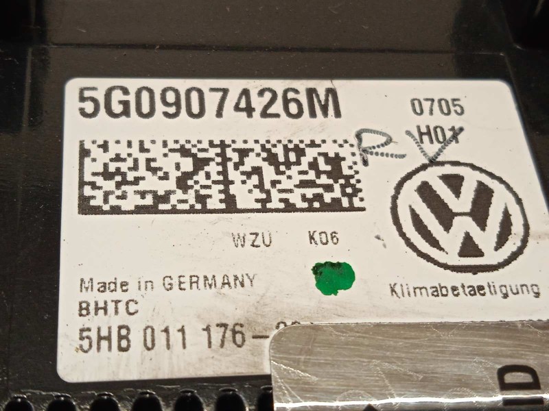 Recambio de mando climatizador para volkswagen golf vii lim. edition bluemotion referencia OEM IAM 5G0907426M  5G0907426MWZU
