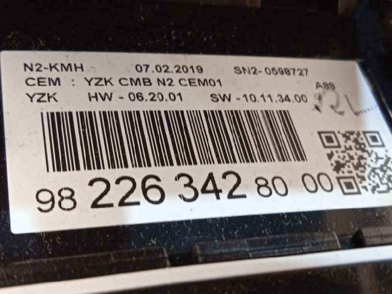 Recambio de cuadro instrumentos para citroën c3 aircross feel referencia OEM IAM 9822634280  