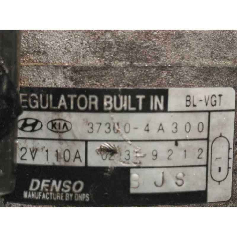Recambio de alternador para kia sorento 2.5 crdi cat referencia OEM IAM 373004A300  021319212