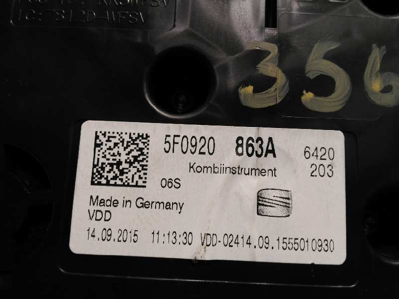 Recambio de cuadro instrumentos para seat leon (5f1) 1.6 tdi referencia OEM IAM 5F0920863A  