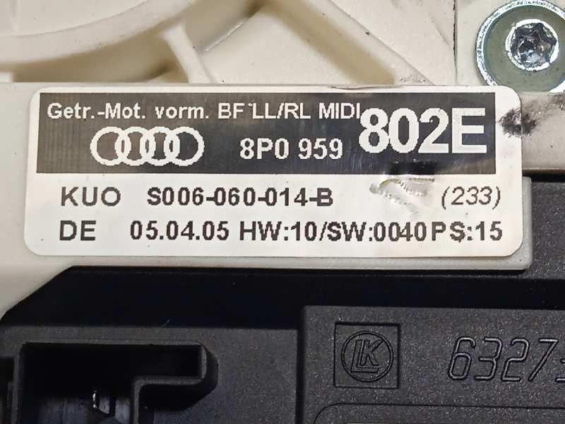 Recambio de elevalunas delantero derecho para audi a3 (8p) 2.0 tdi referencia OEM IAM 8P0959802E  