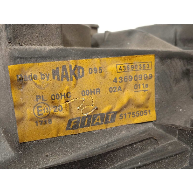 Recambio de faro izquierdo para fiat doblo cargo (223) 1.9 jtd cat referencia OEM IAM 51755051  