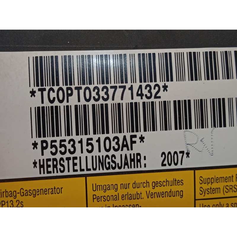 Recambio de airbag delantero derecho para jeep cherokee (kj) 2.8 crd cat referencia OEM IAM P55315103AF  55315103AF