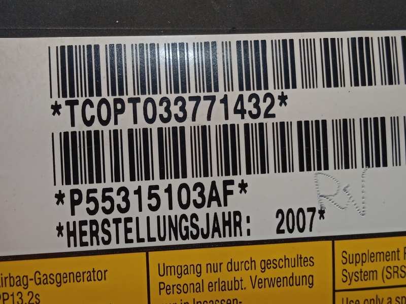 Recambio de airbag delantero derecho para jeep cherokee (kj) 2.8 crd cat referencia OEM IAM P55315103AF  55315103AF