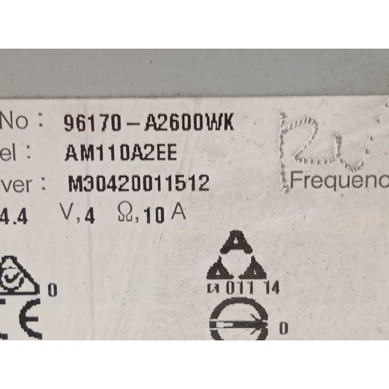 Recambio de sistema audio / radio cd para kia cee´d 1.4 crdi cat referencia OEM IAM 96170A2600WK  