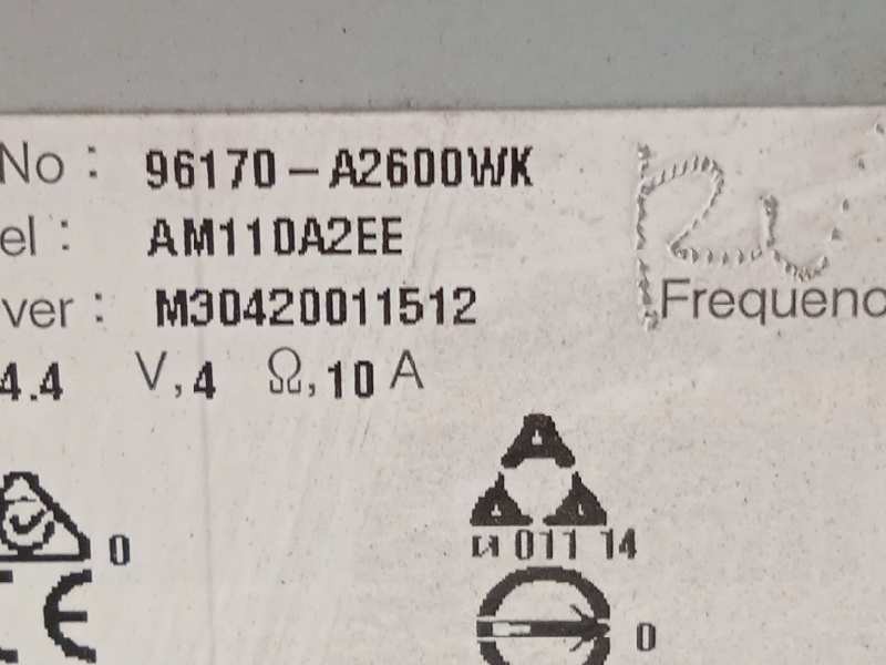 Recambio de sistema audio / radio cd para kia cee´d 1.4 crdi cat referencia OEM IAM 96170A2600WK  