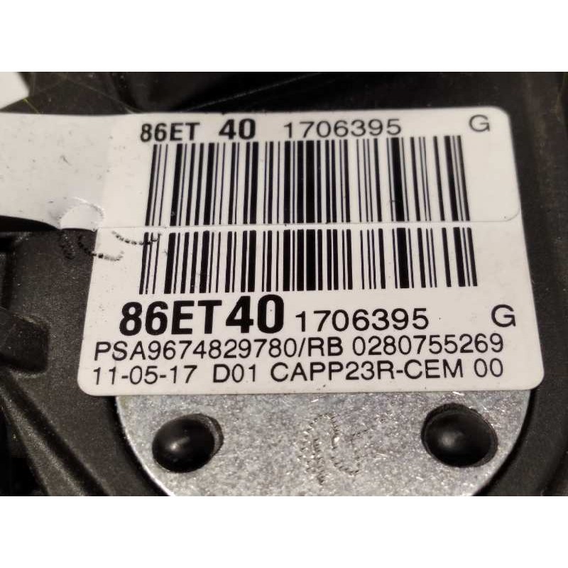 Recambio de potenciometro pedal para peugeot expert furgón pro standard referencia OEM IAM 9674829780  86ET40