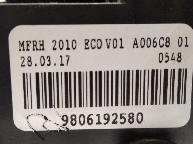 Recambio de caja reles / fusibles para peugeot expert furgón pro standard referencia OEM IAM 9806192580  