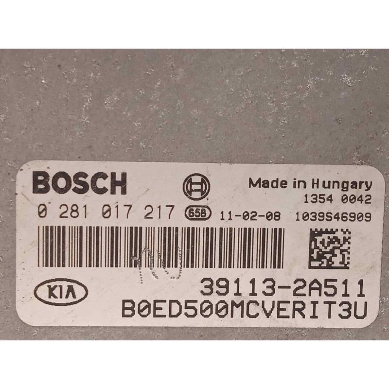 Recambio de centralita motor uce para kia cee´d emotion referencia OEM IAM 391132A511  0281017217