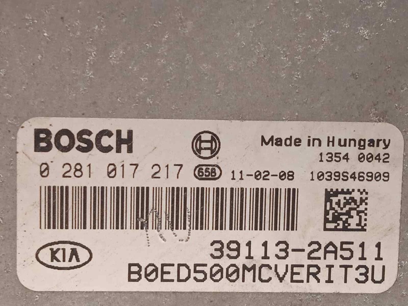 Recambio de centralita motor uce para kia cee´d emotion referencia OEM IAM 391132A511  0281017217