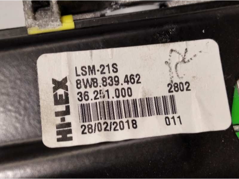 Recambio de elevalunas trasero derecho para audi a5 sportback (f5a) sport referencia OEM IAM 8W0839462 0130822704 8W0959802