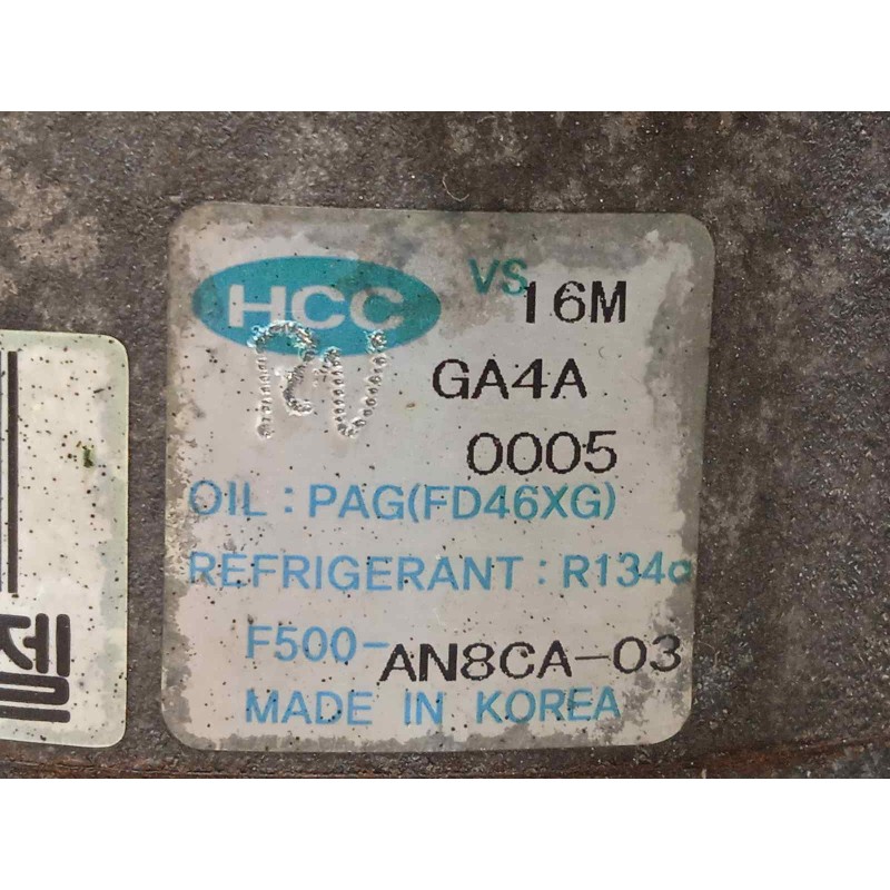 Recambio de compresor aire acondicionado para kia cee´d emotion referencia OEM IAM 977012H240  F500AN8CA03