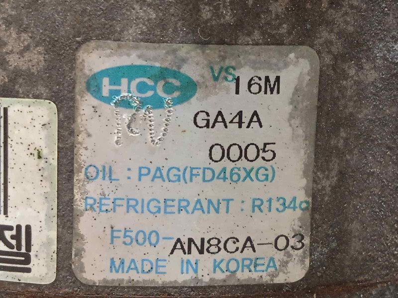 Recambio de compresor aire acondicionado para kia cee´d emotion referencia OEM IAM 977012H240  F500AN8CA03