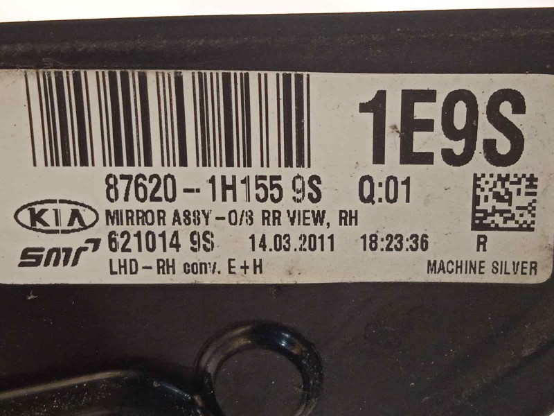 Recambio de retrovisor derecho para kia cee´d emotion referencia OEM IAM 876201H155  876201H1559S