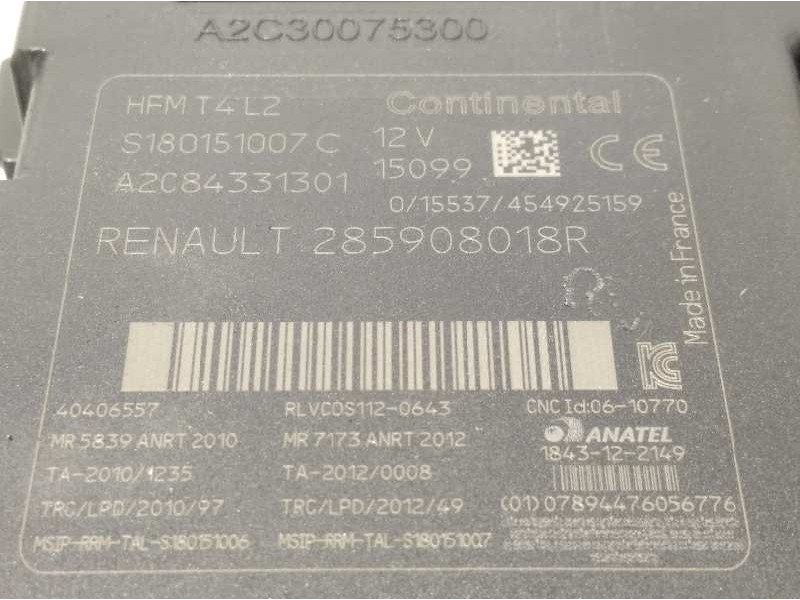 Recambio de conmutador de arranque para renault captur 0.9 energy referencia OEM IAM 255908018R  A2C84331301