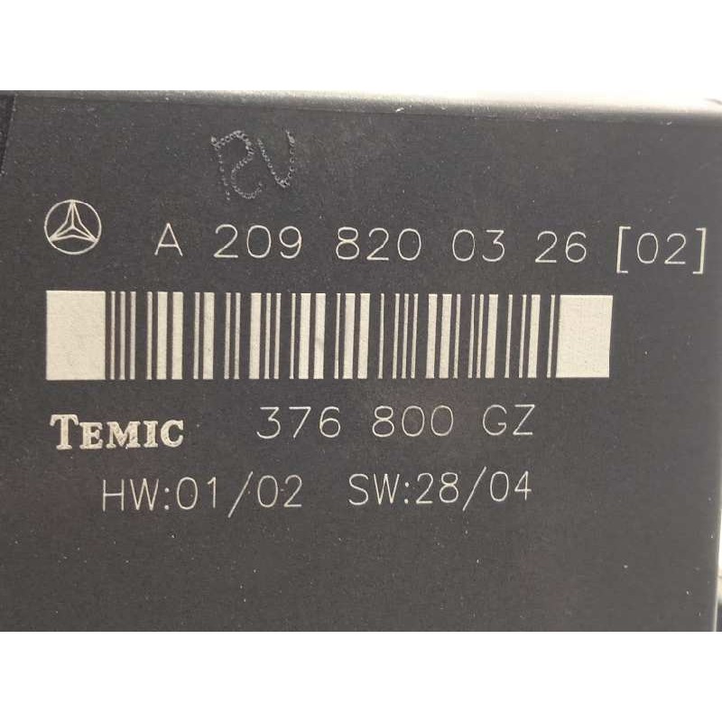 Recambio de modulo electronico para mercedes-benz clase clk (w209) coupe 320 (209.365) referencia OEM IAM A2098200326  