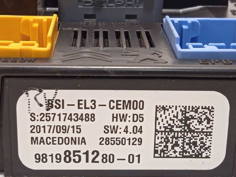 Recambio de caja reles / fusibles para citroën c3 aircross feel referencia OEM IAM 9819851280  1618840880