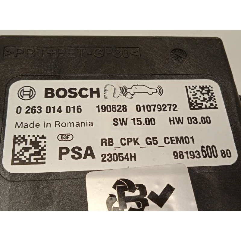 Recambio de modulo electronico para peugeot 3008 allure referencia OEM IAM 9819360080  0263014016