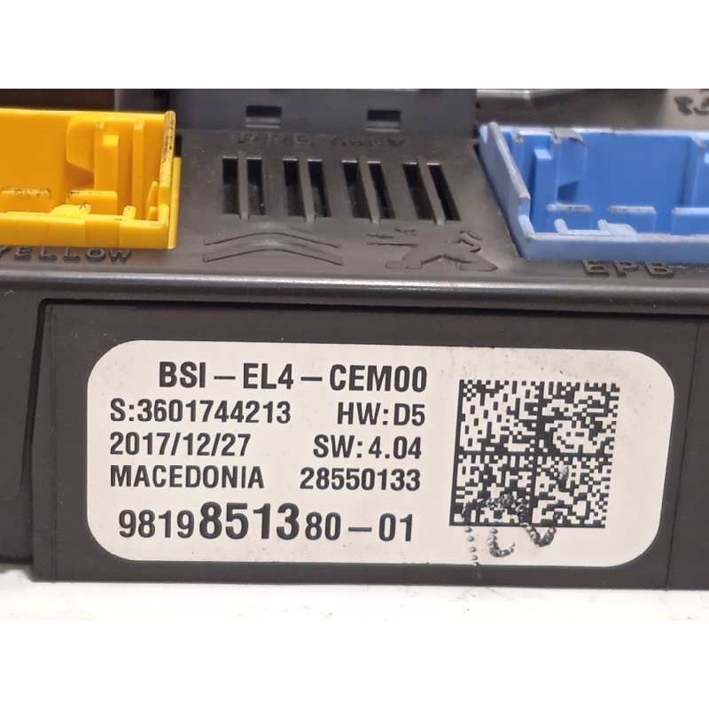 Recambio de caja reles / fusibles para citroën c4 picasso referencia OEM IAM 9819851380 28550133 1663368880