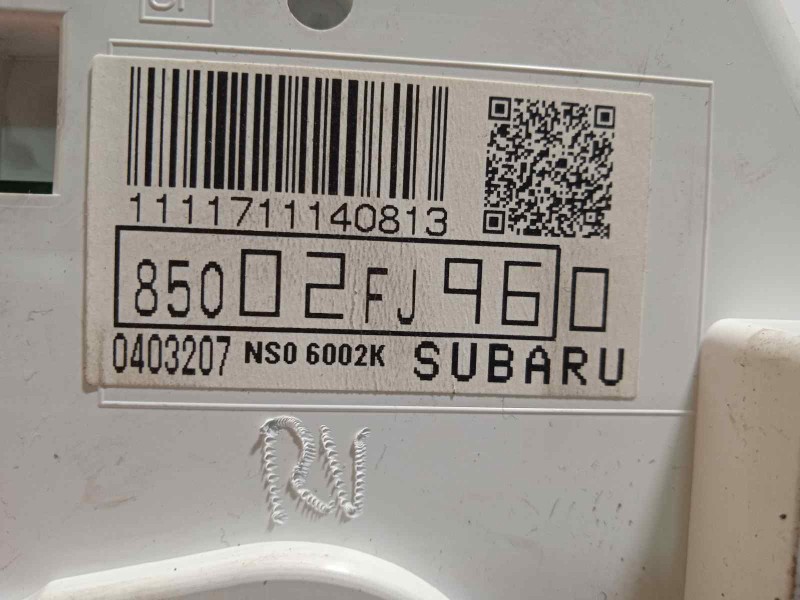 Recambio de cuadro instrumentos para subaru impreza g13 1.6 cat referencia OEM IAM 85002FJ960  85002FJ9600