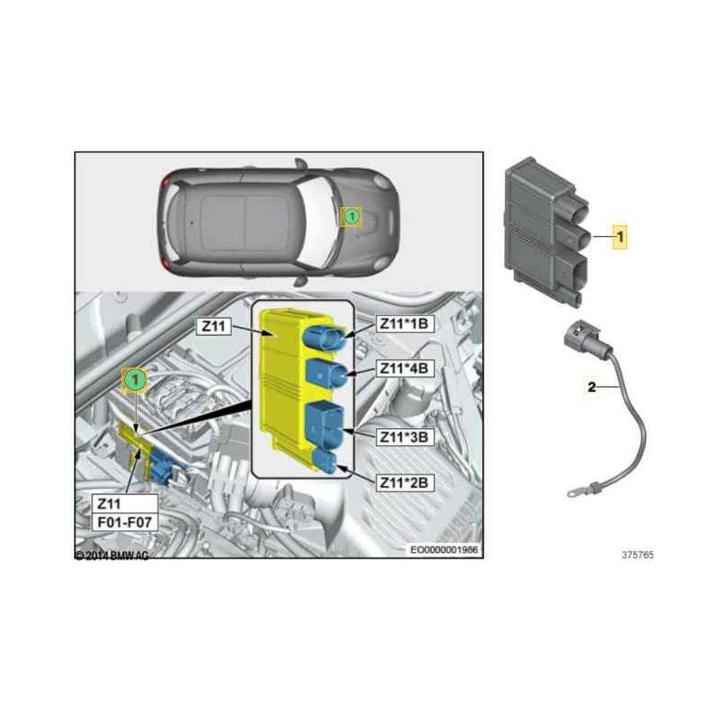 Recambio de modulo electronico para mini mini 5-trg. (f55) cooper referencia OEM IAM 8644475  
