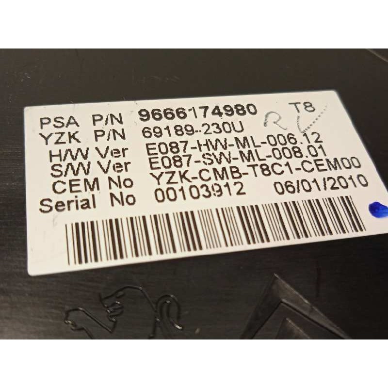 Recambio de cuadro instrumentos para peugeot 3008 premium referencia OEM IAM 9666174980  9810462780