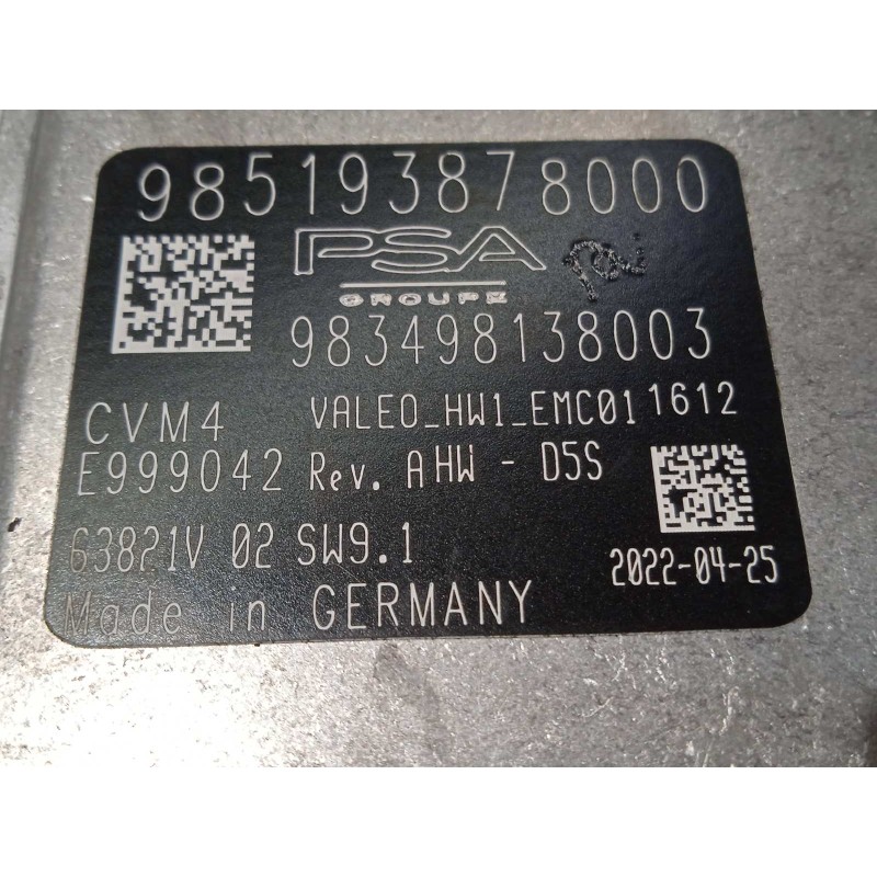 Recambio de modulo electronico para peugeot 308 1.6 allure hybrid referencia OEM IAM 9851938780  1681927380