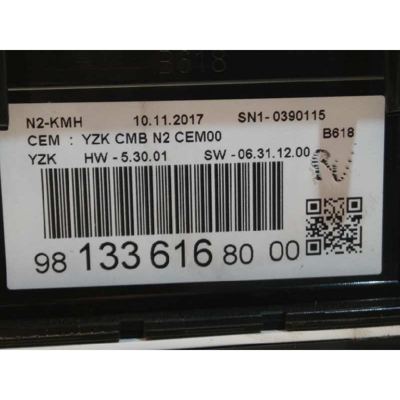 Recambio de cuadro instrumentos para citroën c3 cactus (2017 - ...) c3 (b618) referencia OEM IAM 9813361680  