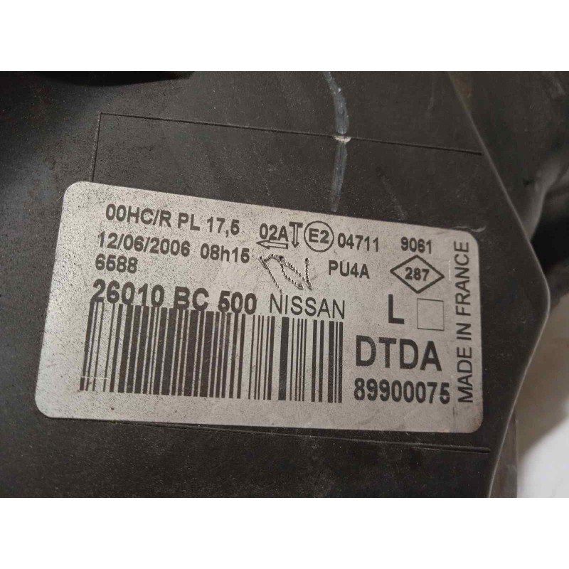 Recambio de faro derecho para nissan micra (k12e) 1.2 cat referencia OEM IAM 26010BC500  89900075