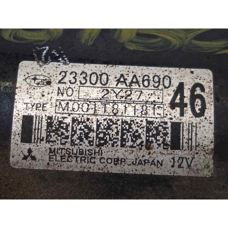 Recambio de motor arranque para subaru impreza g13 1.6 cat referencia OEM IAM 23300AA690  