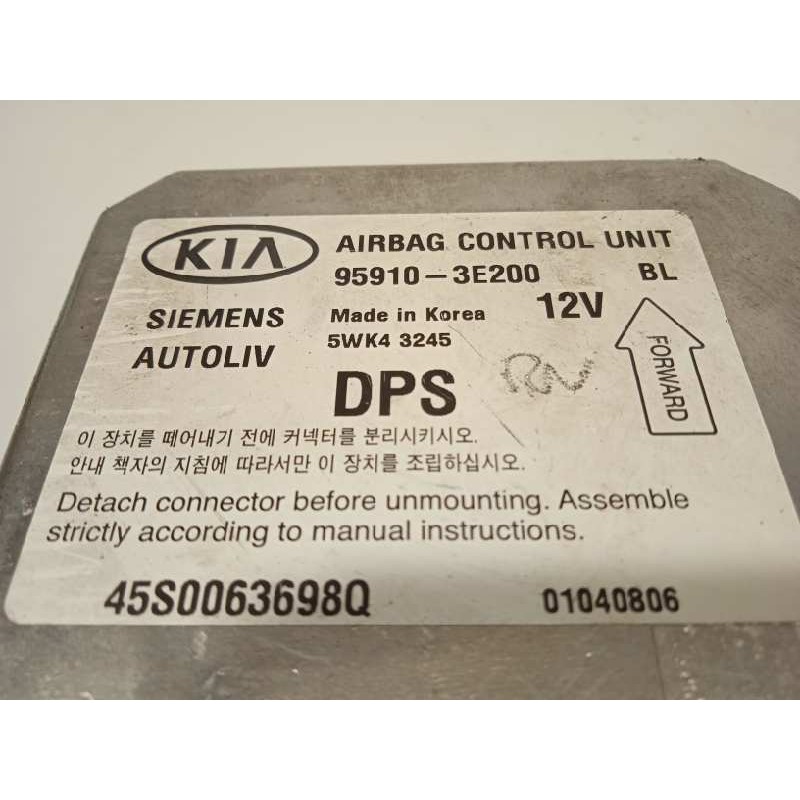 Recambio de centralita airbag para kia sorento 2.5 crdi ex referencia OEM IAM 959103E200  