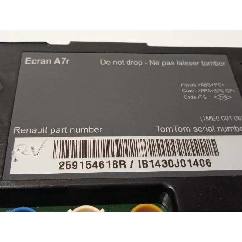 Recambio de pantalla multifuncion para renault latitude 2.0 dci diesel fap referencia OEM IAM 259154618R  