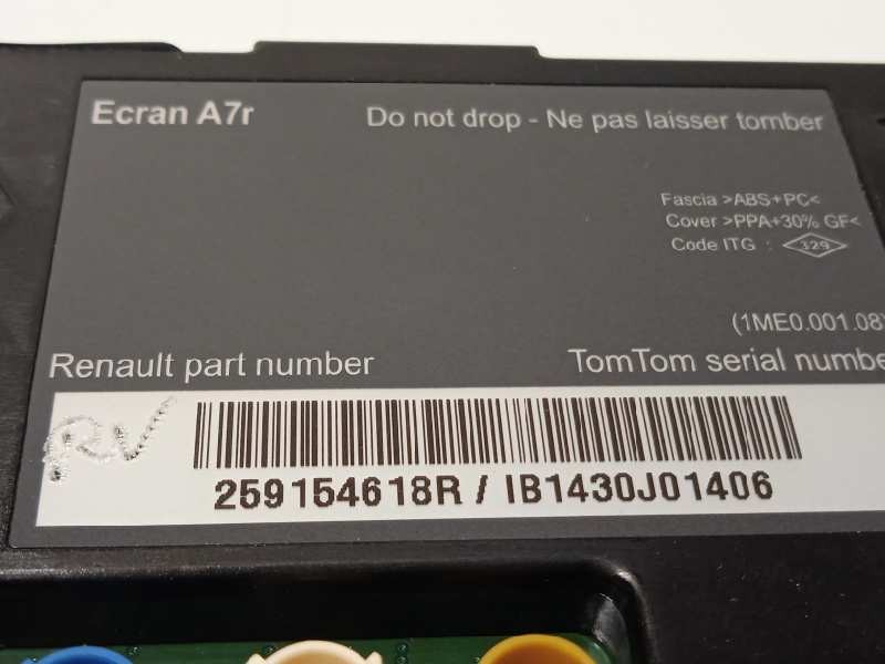 Recambio de pantalla multifuncion para renault latitude 2.0 dci diesel fap referencia OEM IAM 259154618R  