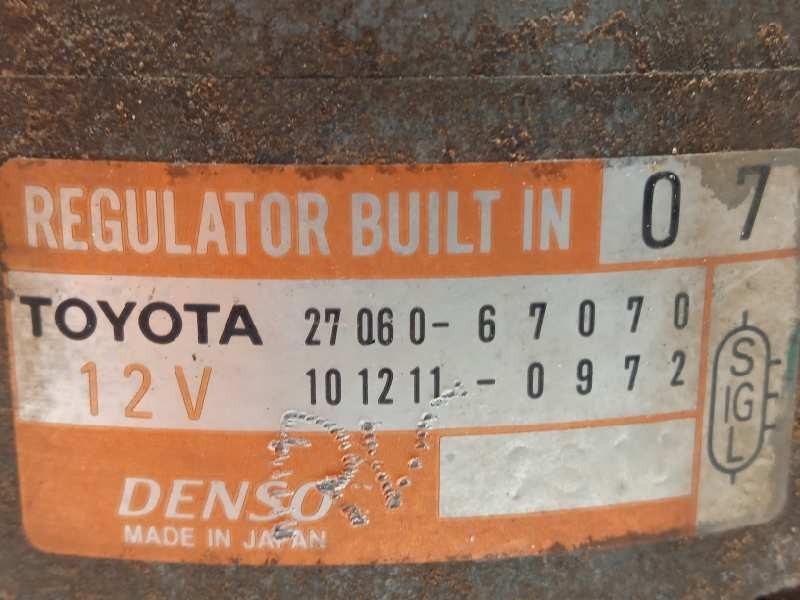 Recambio de alternador para toyota land cruiser (j9) 3.0 turbodiesel referencia OEM IAM 2706067070  1012110972