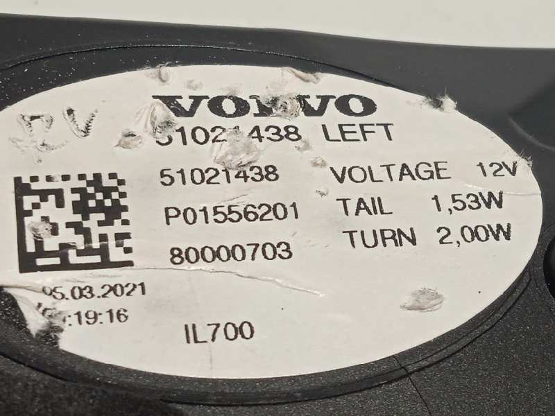Recambio de piloto trasero izquierdo interior para volvo c40 recharge referencia OEM IAM 51021438 25085201L 01556201
