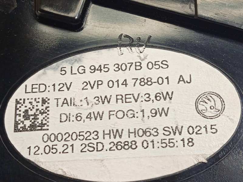 Recambio de piloto trasero izquierdo interior para skoda enyaq iv iv 60 referencia OEM IAM 5LG945307B 5LG945307B05S 5LG945307