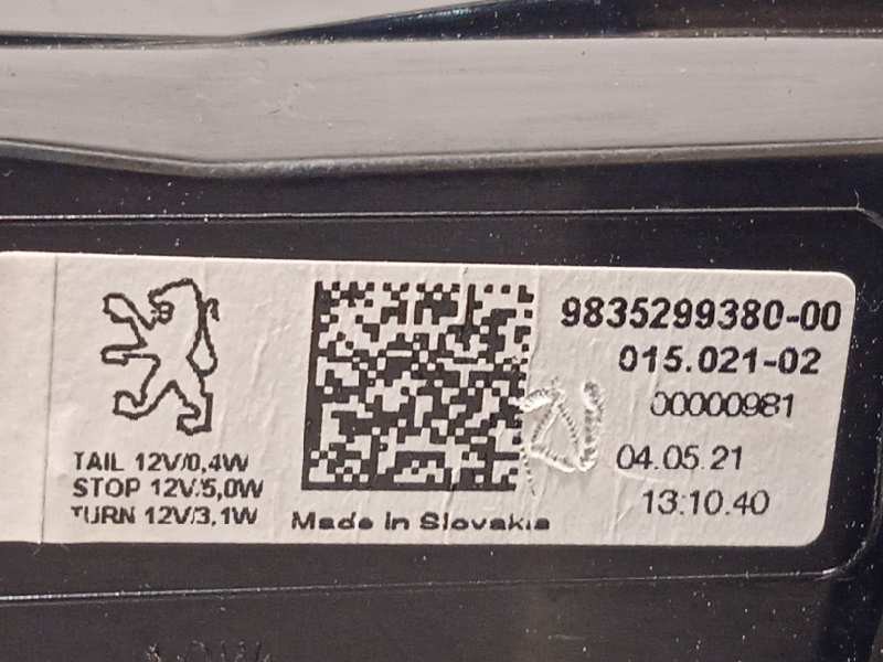 Recambio de piloto trasero derecho para peugeot 308 sw hybrid 180 e-eat8 referencia OEM IAM 9835299380  01502102