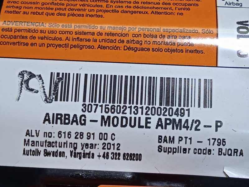 Recambio de airbag delantero derecho para volvo s60 lim. 2.0 diesel cat referencia OEM IAM 30715602  