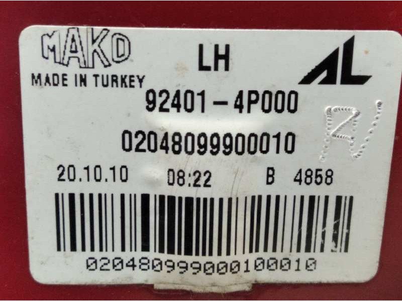 Recambio de piloto trasero izquierdo para hyundai i20 1.4 crdi cat referencia OEM IAM 924014P000  