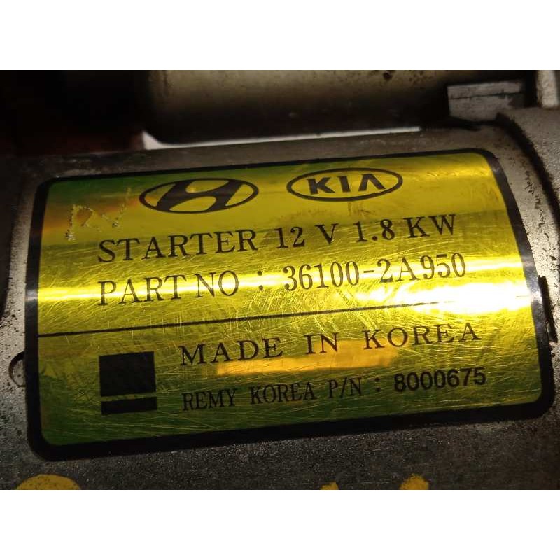 Recambio de motor arranque para hyundai i30 cw 1.6 crdi cat referencia OEM IAM 361002A950  8000675