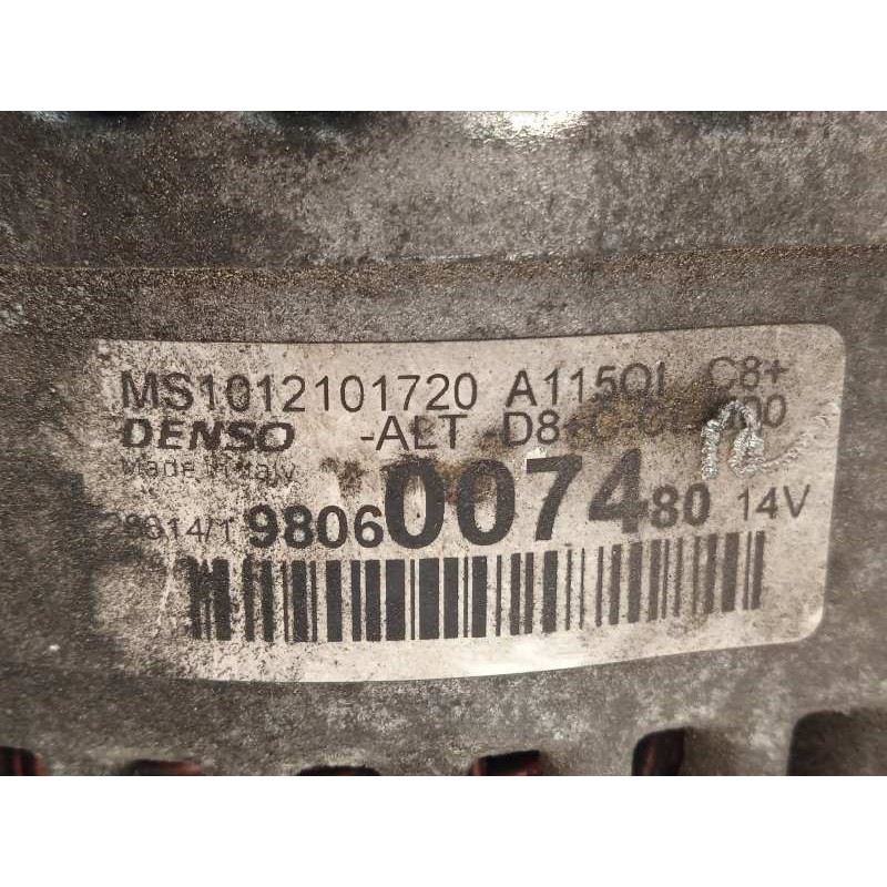 Recambio de alternador para citroën c3 tonic referencia OEM IAM 9806007480  MS1012107220