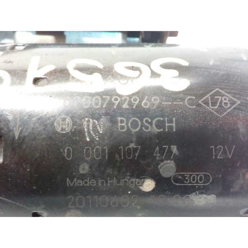 Recambio de motor arranque para renault megane iii coupe renault sport referencia OEM IAM 8200792969  0001107477