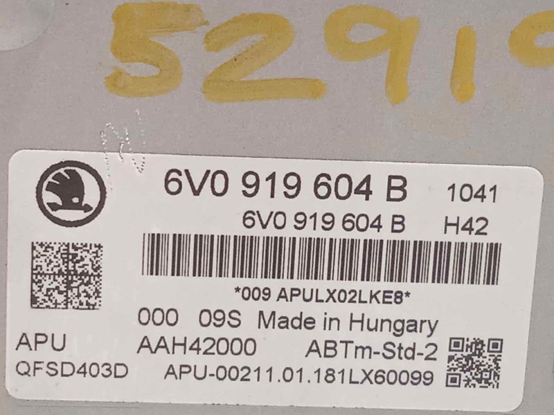 Recambio de pantalla multifuncion para skoda fabia style referencia OEM IAM 6V0919604B  