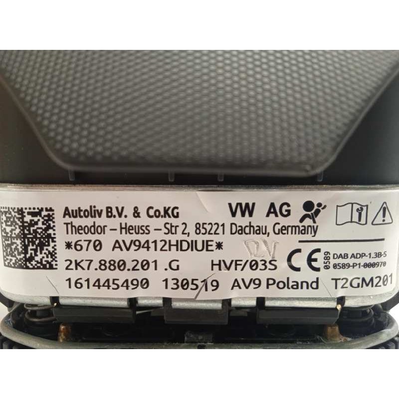 Recambio de airbag delantero izquierdo para volkswagen caddy life referencia OEM IAM 2K7880201G  2K7880201GHVF