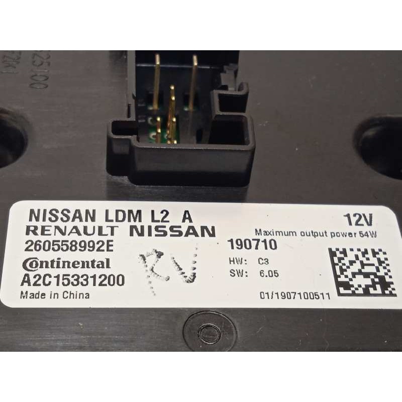 Recambio de centralita led derecha para nissan juke (f16) acenta referencia OEM IAM 260558992E  
