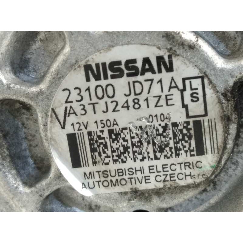 Recambio de alternador para nissan qashqai+2 (jj10) acenta 4x4 referencia OEM IAM 23100JD71A  A3TJ2481ZE