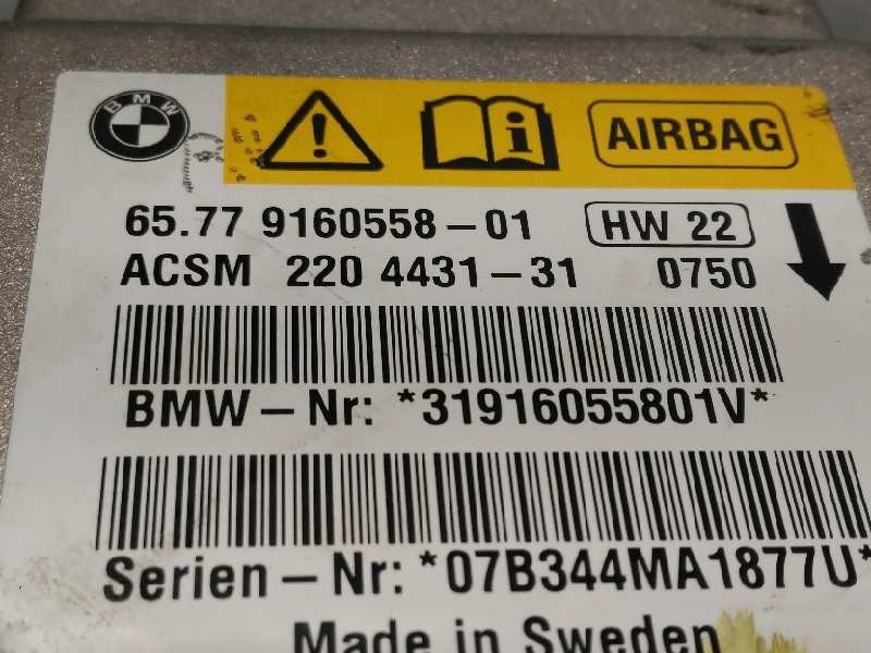 Recambio de centralita airbag para bmw serie 5 touring (e61) 520d referencia OEM IAM 65779160558  