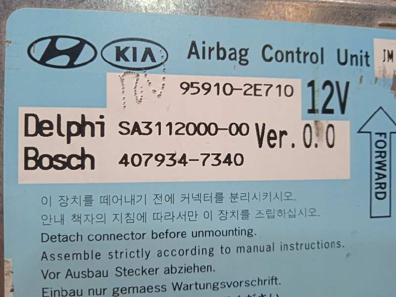 Recambio de centralita airbag para hyundai tucson (jm) 2.0 crdi cat referencia OEM IAM 959102E710  4079347340