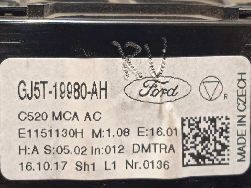 Recambio de mando climatizador para ford kuga (cbs) 2.0 tdci cat referencia OEM IAM GJ5T19980AH  
