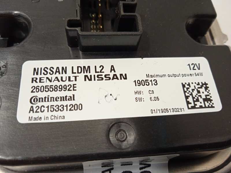 Recambio de centralita led derecha para nissan juke (f16) acenta referencia OEM IAM 260558992E  A2C15331200